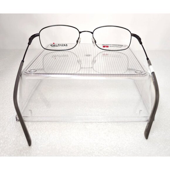 Black Wire Full Rim EasyTwist Bendy Polarized Clip-on Eyeglasses 53-18-140 NWT - Picture 4 of 12